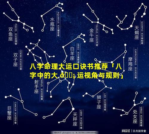 八字命理大运口诀书推荐「八字中的大 🐡 运视角与规则」